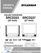 Sylvania Color TV/DVD/VHS SRCD223, SRCD227 Owner's Manual