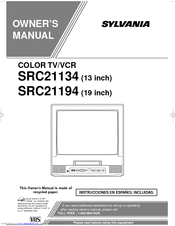 Sylvania SRC21134 Owner's Manual