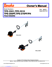 Tanaka TPE-270PN Owner's Manual