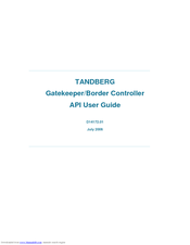 TANDBERG Gatekeeper/Border Controller User Manual