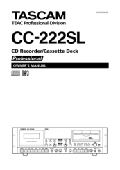 Tascam CC-222SL Owner's Manual