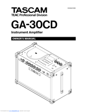 Tascam GA-30CD Owner's Manual
