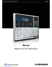 Tc Electronic PowerCore Master X3 Product Manual