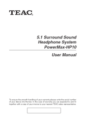 Teac PowerMax-HP10 User Manual