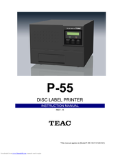 Teac P-55 AutoPrinter Instruction Manual