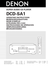 Denon DCD-SA1 Operating Instructions Manual