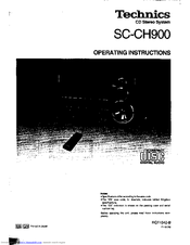 Technics SH-CH900 Operating Instructions Manual