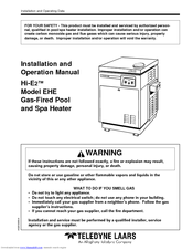 Teledyne EHE Installation And Operation Manual