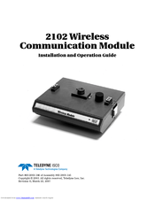 Teledyne ISCO 2102 Installation And Operation Manual