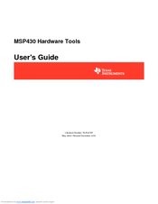 Texas Instruments MSP430 User Manual