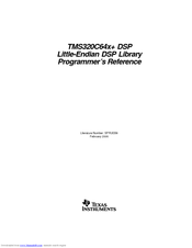 Texas Instruments TMS320C64x DSP Programmer's Reference Manual