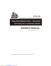The Singing Machine STVG-700 Owner's Manual