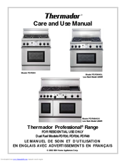 Thermador PDR48 Care And Use Manual