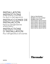 Thermador KBUDT4255E Installation Instructions Manual