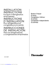 Thermador Bottom Freezer (3 Door) Installation Instructions Manual