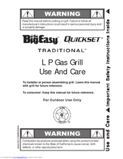 Thermos The Big Easy Quickset Traditional LP Gas Grill Use And Care Manual
