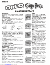 Tiger Oreo Gigapet 70-153 Instruction Manual