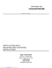 Tiger COUGAR BOOM 7X30 Mounting And Operating Instructions