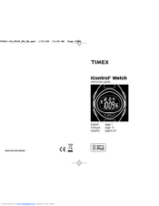 Timex i-Control M805 Instruction Manual