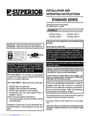 Superior VF4000-CMN-2 and Installation And Operating Instructions Manual