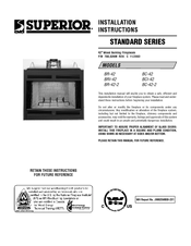 Superior BC-42 Installation Instructions Manual
