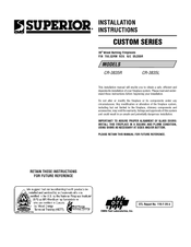 Superior CR-3835R Installation Instructions Manual