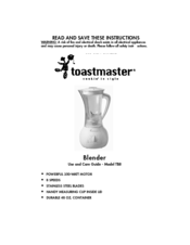 Toastmaster TB8 Use And Care Manual