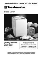 Toastmaster 1172X Use And Care Manual