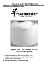 Toastmaster tbr2 Use And Care Manual