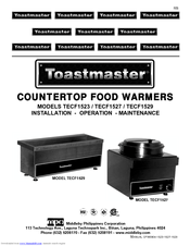 Toastmaster TECF1523 Installation, Operation And Maintenance Manual