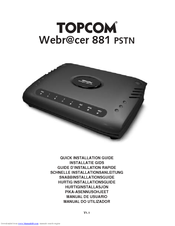 Topcom Webracer 881 PSTN Quick Installation Manual