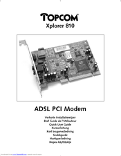 Topcom Xplorer 874A Quick User Manual