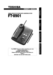Toshiba FT-8901 Owner's Manual