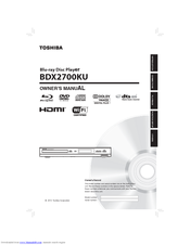 Toshiba BDX2700KU Owner's Manual