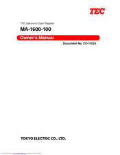 TEC TEC MA-1600 Owner's Manual