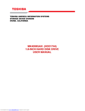 Toshiba MK4008GAH (HDD1744) User Manual