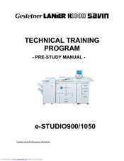 Toshiba E-STUDIO900 Technical Training Manual