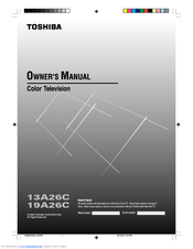 Toshiba 13A26C Owner's Manual