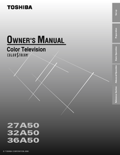 Toshiba 27A40 Owner's Manual