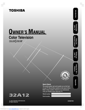 Toshiba 32A12 Owner's Manual
