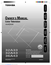 Toshiba 32A33 Owner's Manual