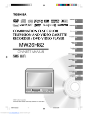 Toshiba MW26H82 Owner's Manual