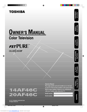 Toshiba FSTPURE COLORSTREAM 14AF46 Owner's Manual