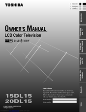 Toshiba 15DL15 Owner's Manual