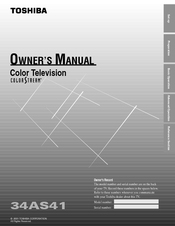 Toshiba 34AS41 Owner's Manual