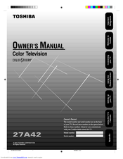 Toshiba ColorStream 27A42 Owner's Manual