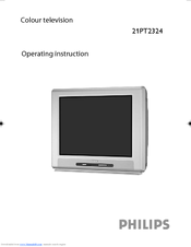 Philips 21PT2324/71 Operating	 Instruction