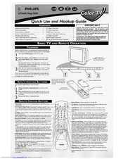 Philips 32PT740H37A Quick Use And Hookup Manual
