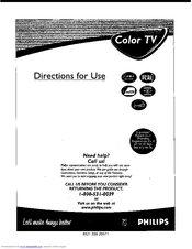 Philips 32PT663R Directions For Use Manual