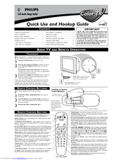 Philips 27-COLOR TV REAL FLAT 27PT633R - Quick Use And Hookup Manual
